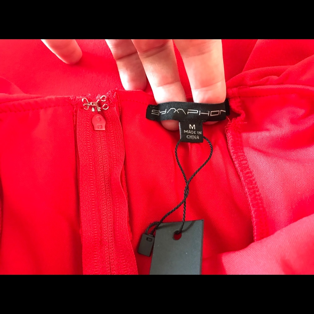 Symphony Fiesta Red Ruffle Gown - Picture 6 of 8